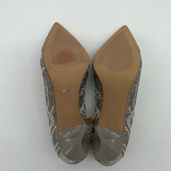VANELI di Notte Suede Gray Embellished Pumps Shoes Size 4.5M - Picture 9 of 11